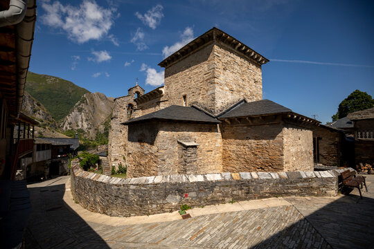 Mozarabic church of Pe&ntilde;alba de Santiago in Le&oacute;n, Castile and Le&oacute;n, Spain