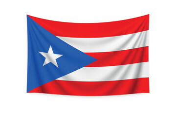 Fototapeta premium Waving Flag of Puerto Rico - National Symbol