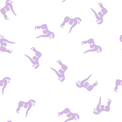Obraz premium monkey animal glyph vector seamless pattern. monkey animal signthin illustration