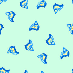 pterodactyl dinosaur animal isometric seamless pattern. pterodactyl dinosaur animal sign illustration © sevector