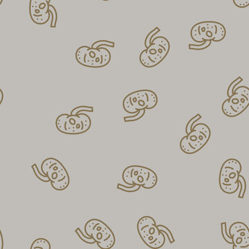 urolithiasis urology line seamless pattern urolithiasis urology thin line illustration