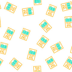 Fototapeta premium tax document vector seamless pattern tax document sign illustration
