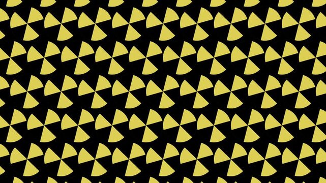Looping motion of seamless geometric pattern with triangles