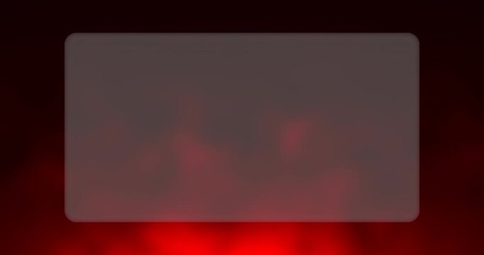 A stylish glass mockup stays still as fiery sparks sweep underneath. Deep red glow and smoke expand across the dark ambient background.