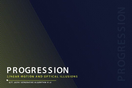 Progression Linear Motion Background with Neon Green Lines on Dark Blue
