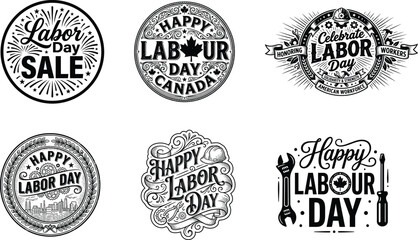 Obraz premium Labor Day Graphic Elements Collection for Marketing and Advertising