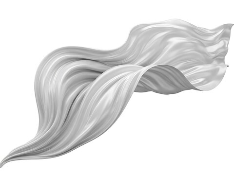 Abstract flowing grey fabric silk or cloth wave