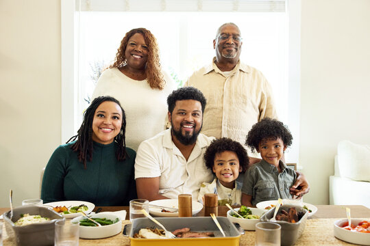Portrait of Family during meal