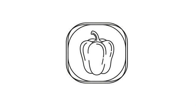 bell pepper icon, vegetable logo