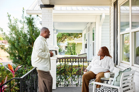 Seniors Share Stories on the Porch