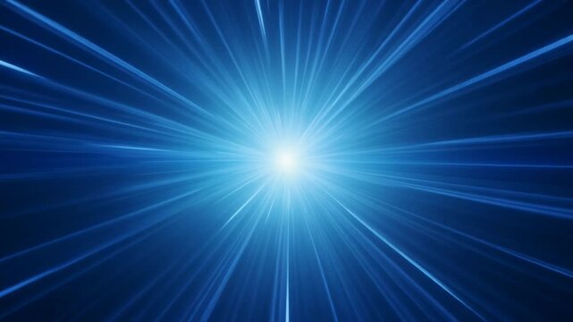 Blue Light Rays Emitting From Center.
