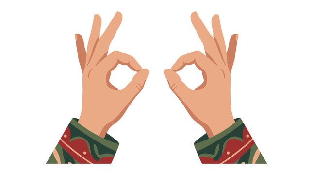 Traditional hand mudra vector illustration for yoga and meditation