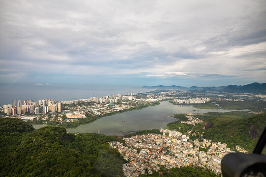 Aerial view of Barra da Tijuca in Rio de Janeir