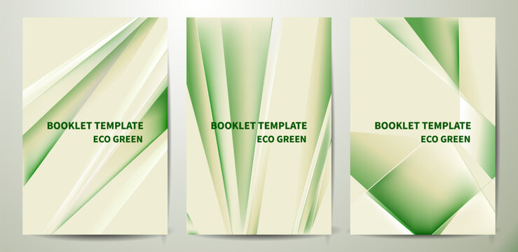 Eco Green Business Booklet Cover Templates With Modern Abstract Vector Design