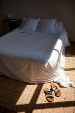 Interior of cozy bedroom 