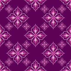 Fototapeta premium Royal Plum and Imperial Magenta Luxury Seamless Pattern 