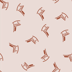 Obraz premium rocking chair outdoor furniture glyph vector seamless pattern. rocking chair outdoor furniture thin illustration