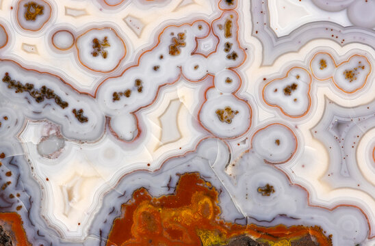Agate From Morocco With Eyes Patterns  