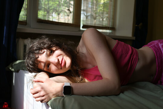 young woman in the room