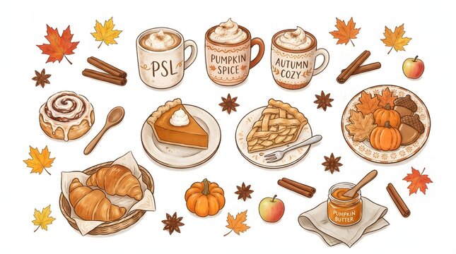 Festive thanksgiving background with fall treats autumn decor perfect for holiday designs