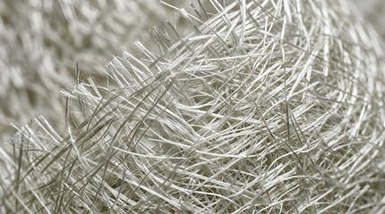 Obraz premium Close-up of a complex fibrous white material with a textured, layered appearance.