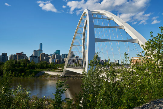 White Arch Bridge Over River