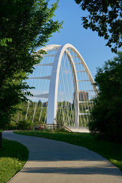 White Arch Bridge Through Trees