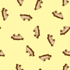 duroc pig breed isometric seamless pattern. duroc pig breed sign illustration © sevector