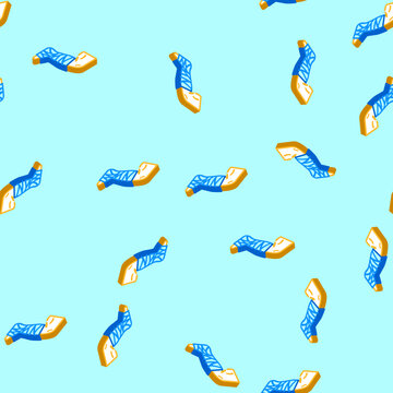 leg cast fracture injury isometric seamless pattern. leg cast fracture injury sign illustration