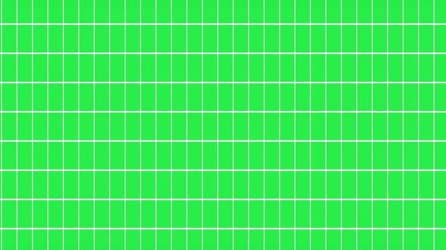 Bright green background with a white grid pattern of uniform rectangles for digital projects