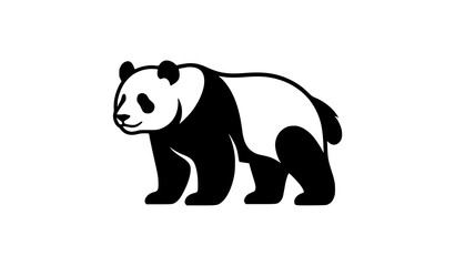 Naklejka premium Panda Silhouette Collection with Twelve Unique Wildlife Poses Vector Set