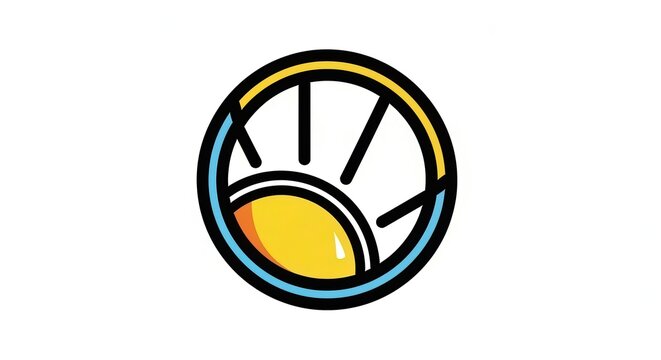 Bright Future Sun Rising Logo Icon