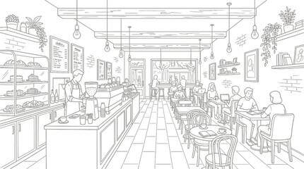 Fototapeta premium sketch of city street