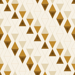 Fototapeta premium Diriyah Inspired Series – Seamless triangle tessellation of Najdi mud brick wall vents in earth tones