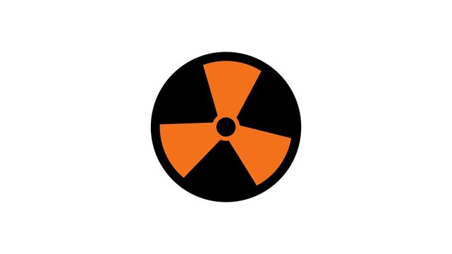 Spinning bladed desk fan icon animation isolated on white background