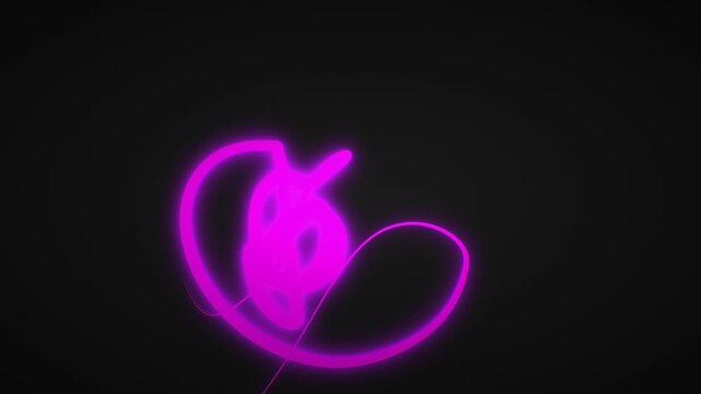 Luminous pink laser lines swoop across a dark space in a macro 3D motion background loop for modern tech overlays and intro sequences