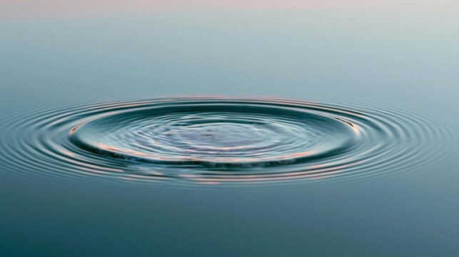 Close-up of a rippled surface of water. the water is a deep blue color and the surface is smooth and still.