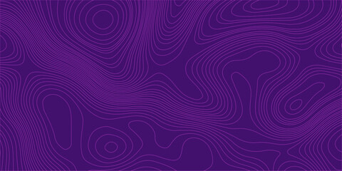 Deep plum purple topographic contour line vector pattern dark abstract geographic background © Lily