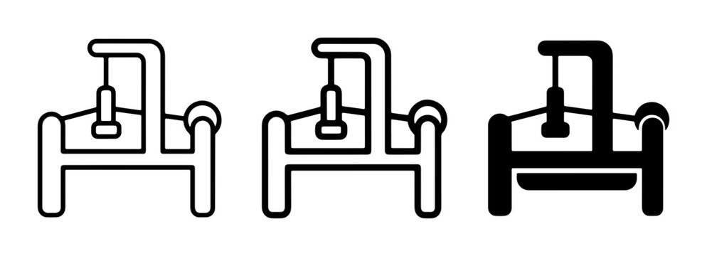 Catapult Icon Set, Medieval Siege Weapon Vector Graphics, Ancient Warfare Symbols, Historical Battle Equipment
