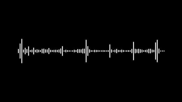 Music equalizer rhythm bars frequency meter, podcast voice recording sound.audio sound visualizer wave spectrum animation on black background,4k animation video