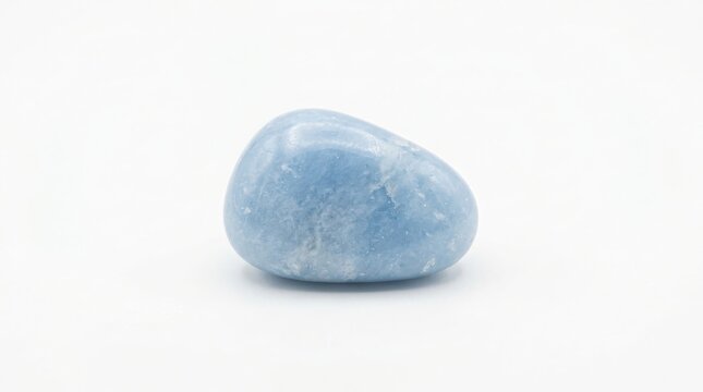 Single polished light blue celestite gemstone crystal with well being semi precious celestite gemstone polished celestine spiritual specimen collection aesthetic mineralogy gemology