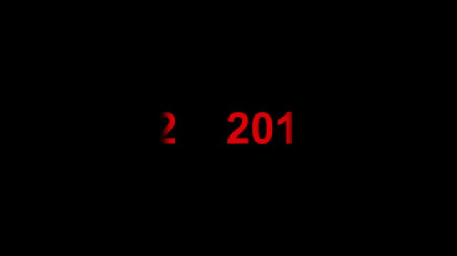 Scrolling Timeline Years from 2000 to 2023 on Black Background Left Moving Year Animation