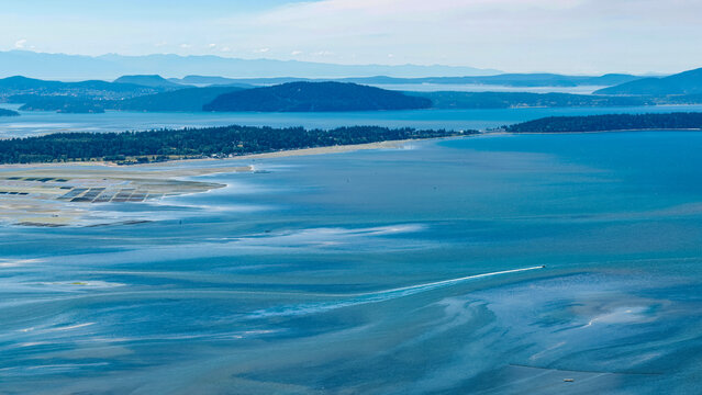 Panoramic Views of Samish Bay from Samish Overlook, Washington, USA