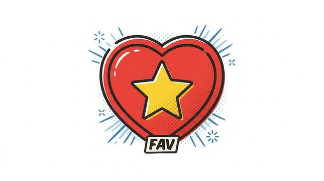 favorite heart star icon