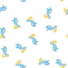 Obraz premium pelican bird vector seamless pattern pelican bird sign illustration