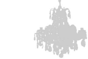 Obraz premium Chandelier shadow overlay Clean, isolated on transparent background