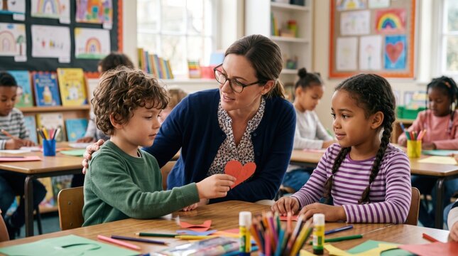 Gentle classroom reconciliation shows primary school emotions through kindness, listening, conflict resolution and supportive social learning for children.