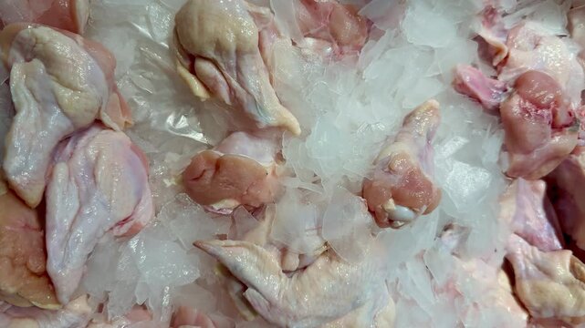 close up of raw meat 4k video 