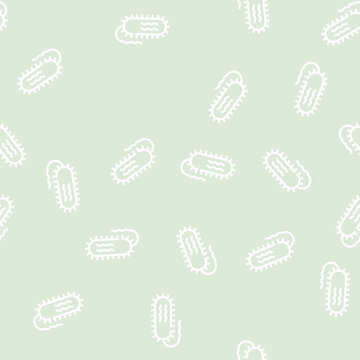 vibrio cholerae line seamless pattern vibrio cholerae thin line illustration
