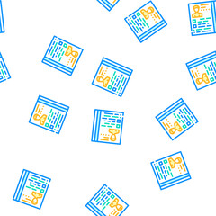 Fototapeta premium actor casting vector seamless pattern actor casting sign illustration